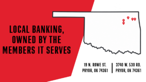 Red Crown Credit Union has two Pryor branches serving Mayes County and Locust Grove. Find locations, services, and how to join.